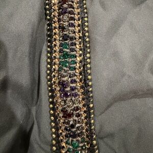 Embellished Multi-Color Beaded Women’s Accessory Strap